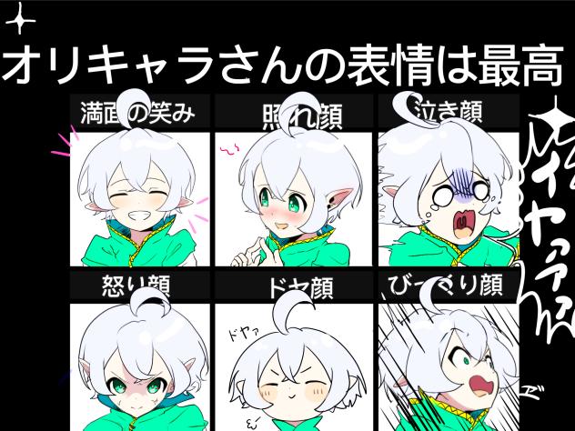 うちのオリキャラの表情は最高