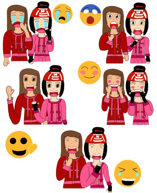 Wendy And Suzume Emotes Sticker Part 2.