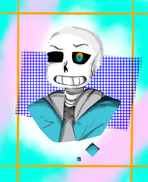 Санс Sans андертеил Undertale рисовка - ibisPaint
