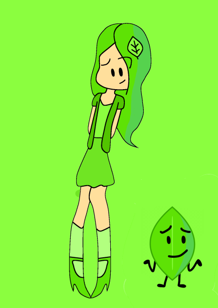 💚 Bfdi Leafy as human 💚