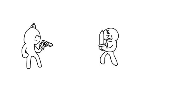 ※グロい 剣より銃の方が強くない？