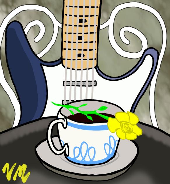 Tea Time with Hendrix Guitar