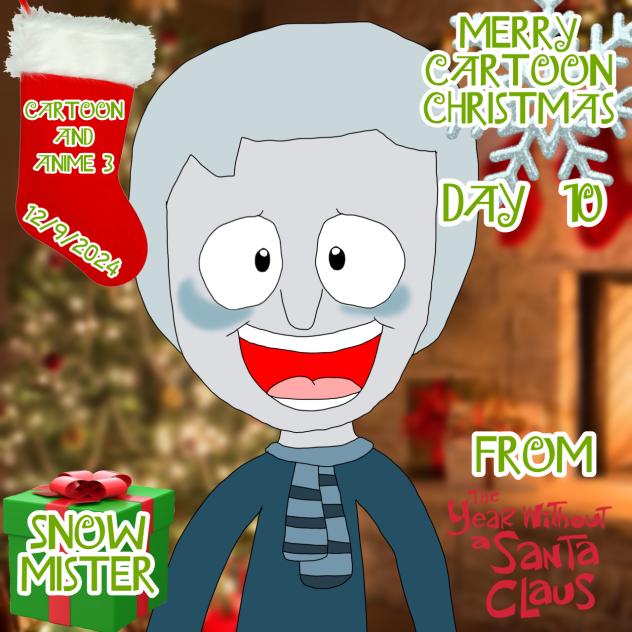 Merry Cartoon Christmas Day 10 Snow Mr