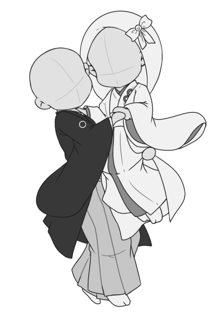 ミニキャラトレス―紋付き袴&白無垢―