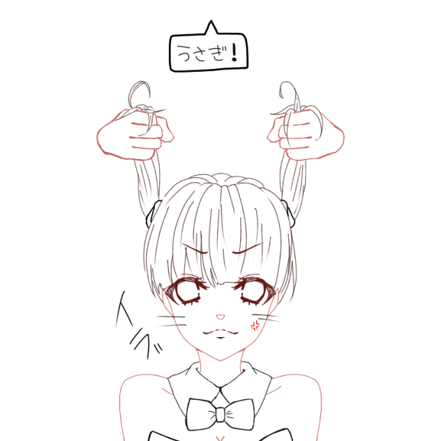 バニーちゃん線画