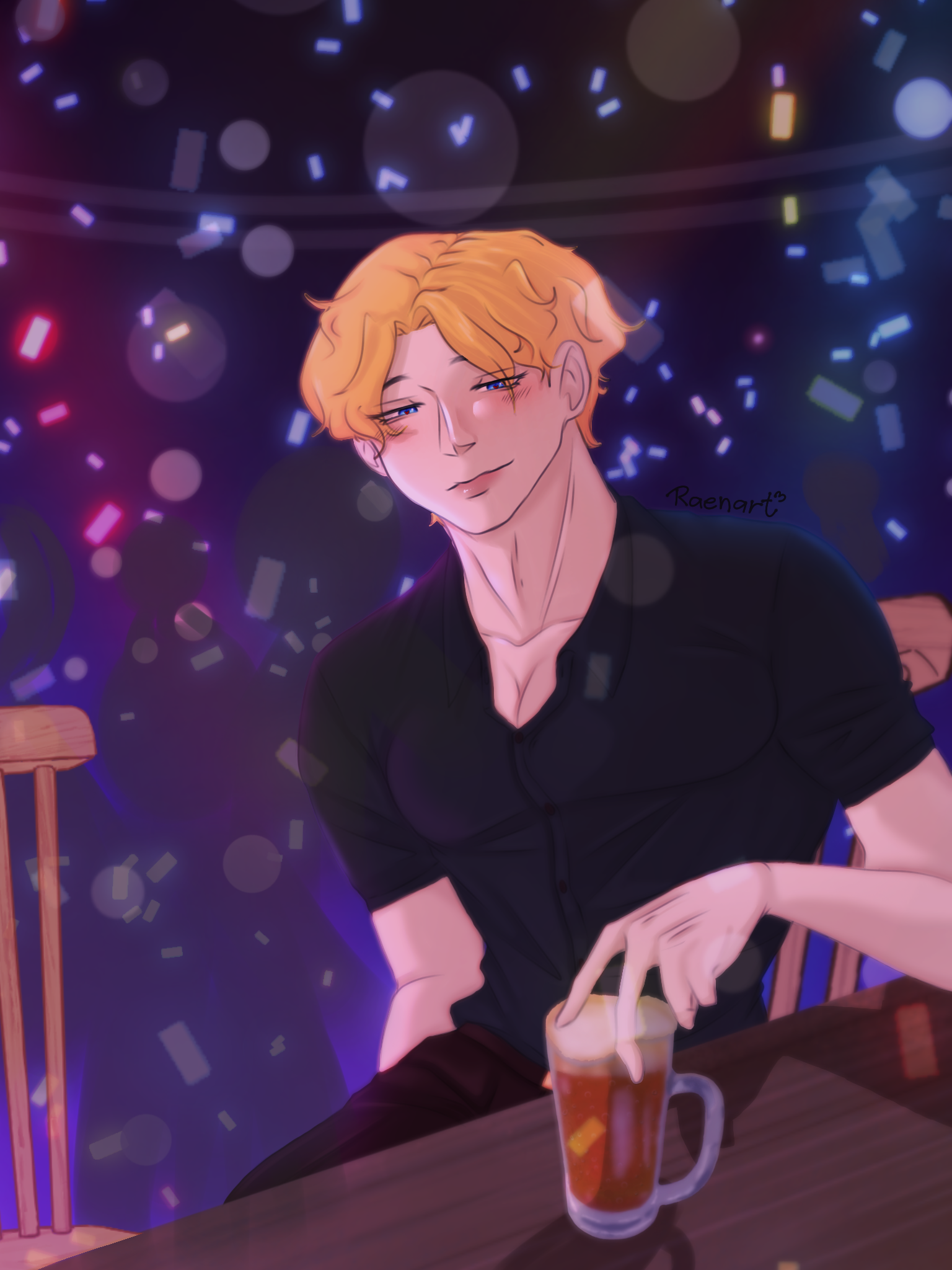 drinking alone - ibisPaint