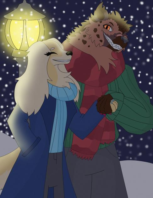 My ocs on a winter date