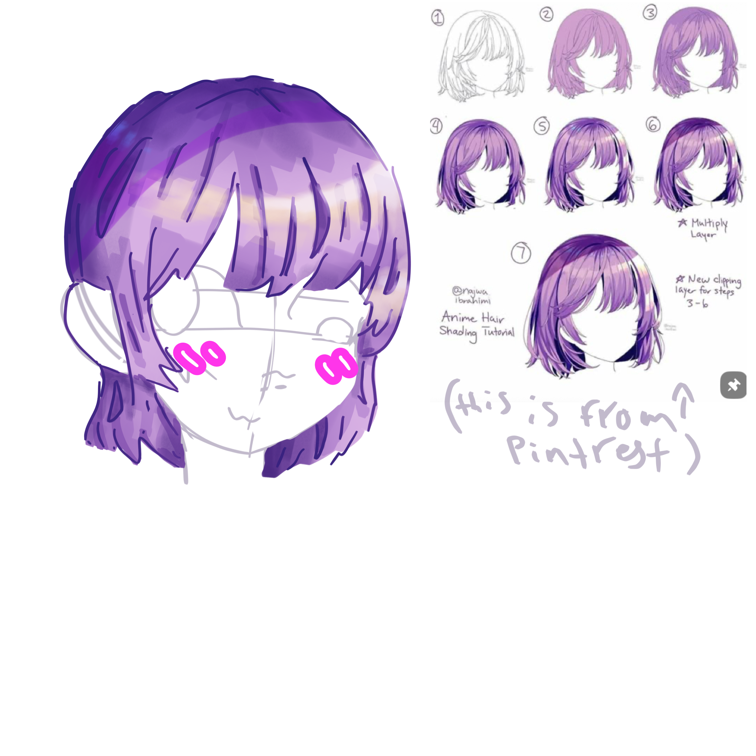 Tried a tutorial off Pinterest - ibisPaint