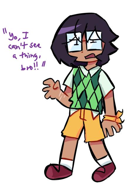 sunny wearing Spencer's clothes
