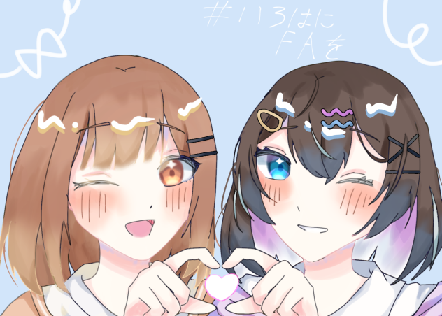 いろはのオリキャラと代理描いた…！！！
