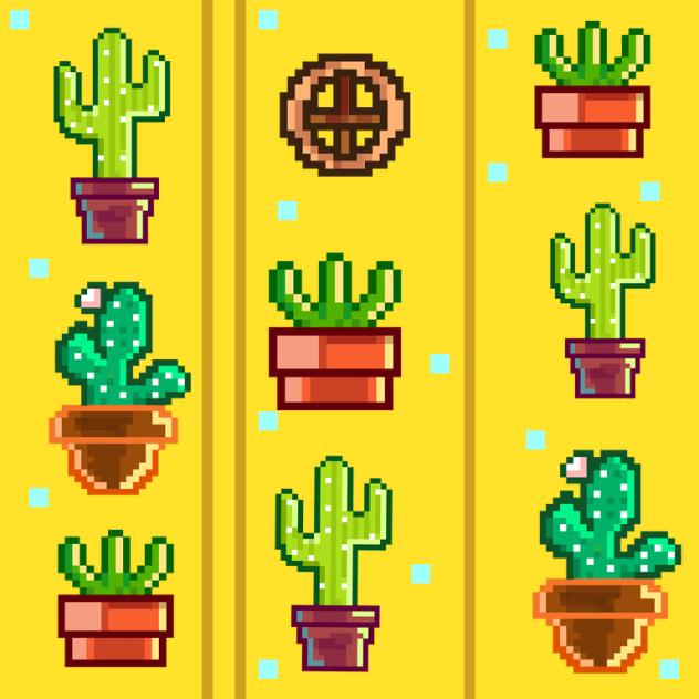 desert plants pixel