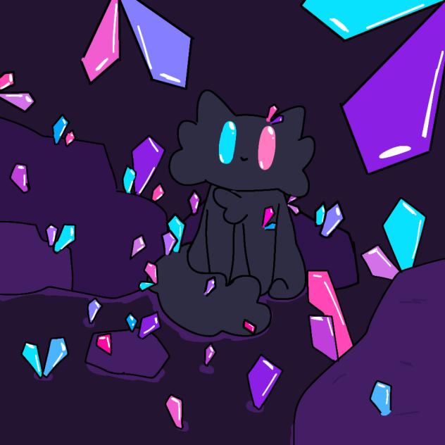 Opal the crystal cat oc