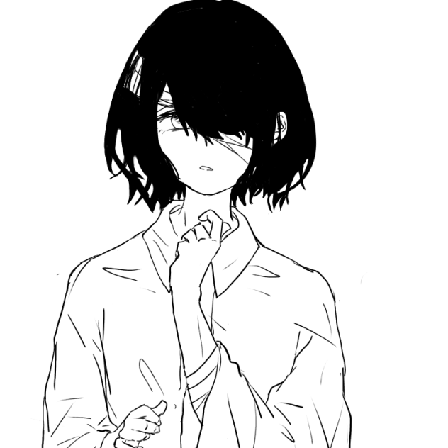 線画。(まだかきこむ)