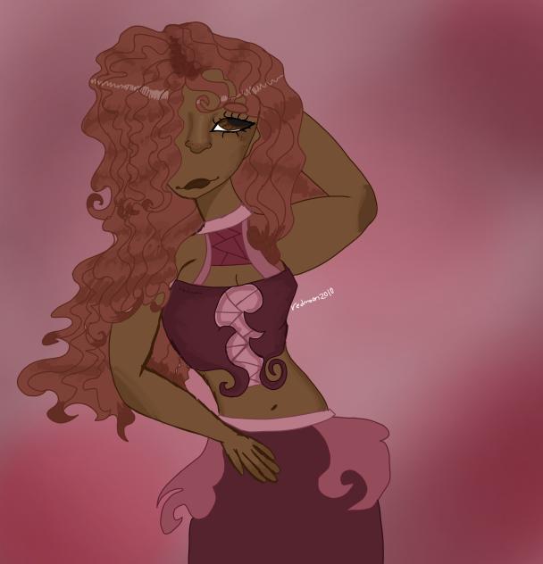 Curly red hair