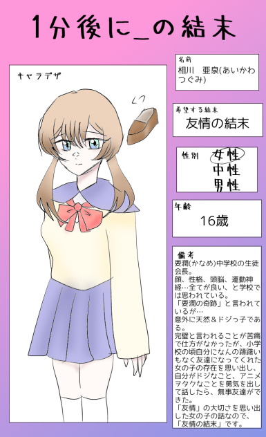 1結キャラ募集