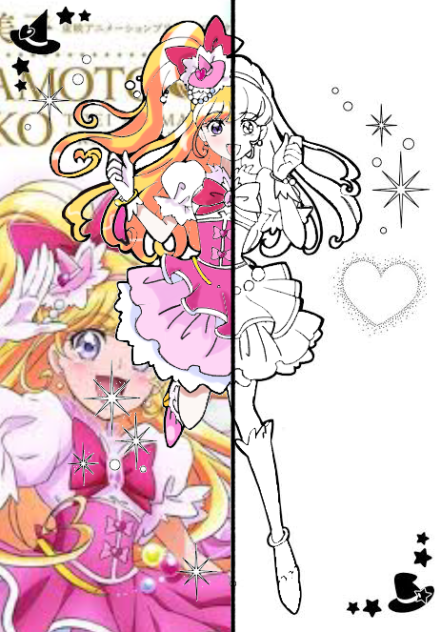 キュアミラクル色塗りコラボ