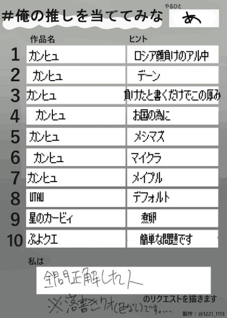 当ててみ