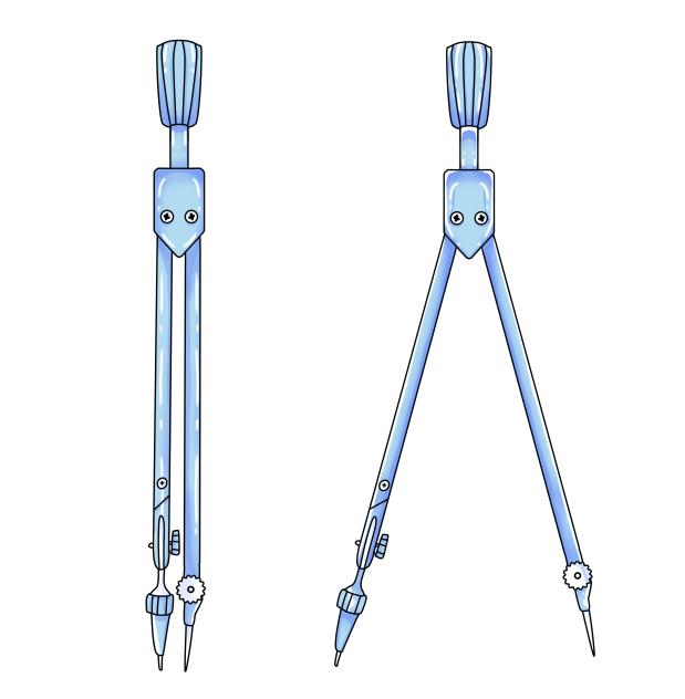 Compass drawing tool stamp 3
