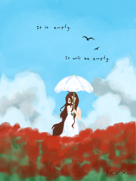 a sea of red flowers