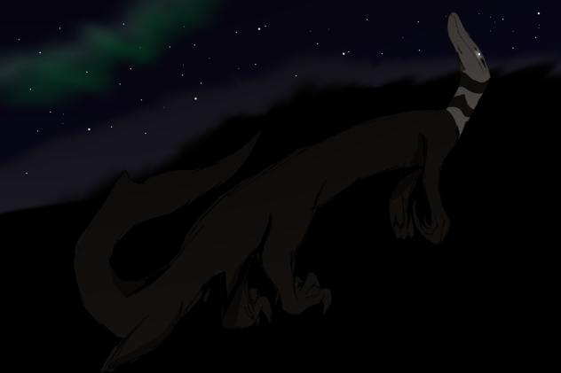 A clawed, mosasaur-tailed beast