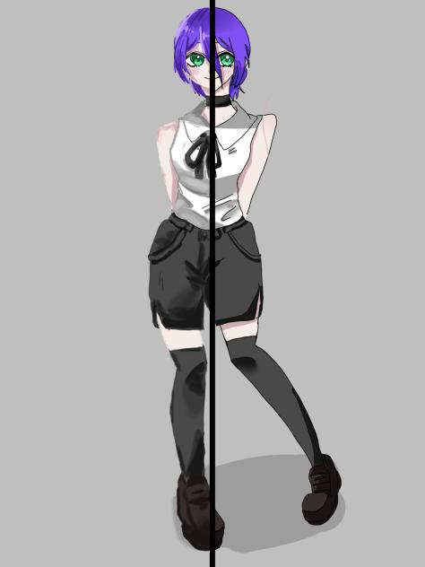 レゼ 等身大 アニメ塗りと厚塗り