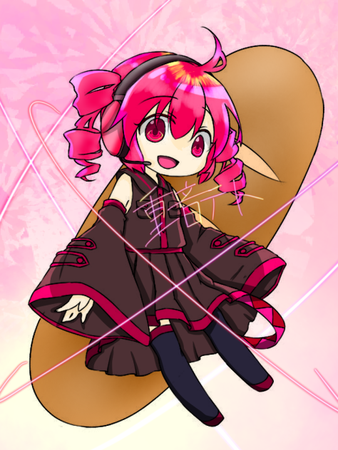 重音テトUTAU(フリー線画に色塗ってみた2)