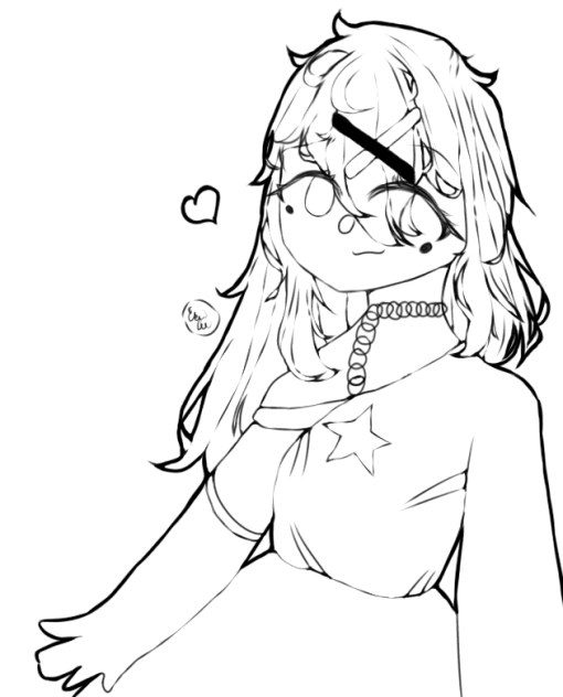 Heart & Star 💖 Lineart