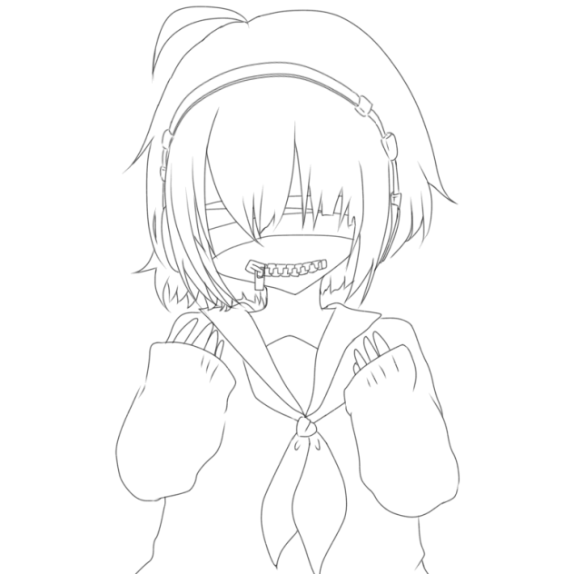 【線画】見ざる聞かざる言わざる(創作オリジナル)