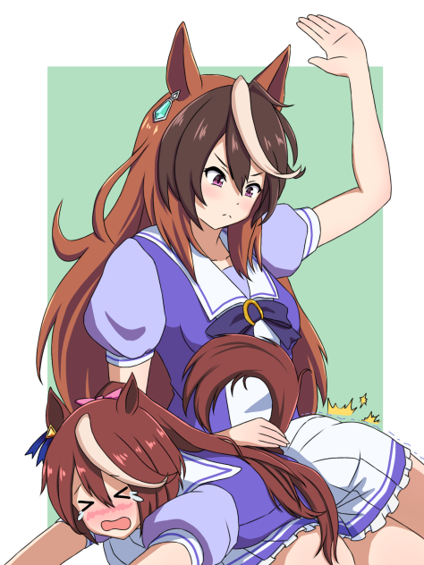 子を叱る親の図