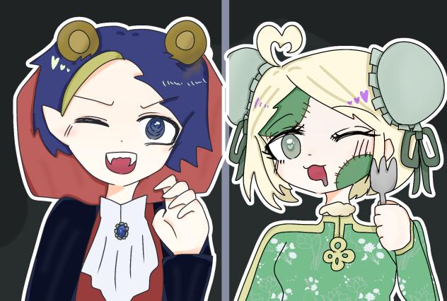 らいと&みつなハロウィンアート！