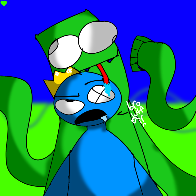 BESTIES rainbow friends blue and green