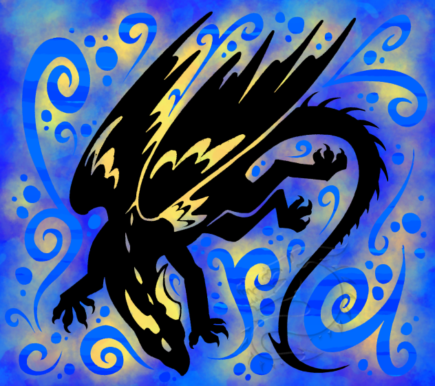 Flat art dragon #2