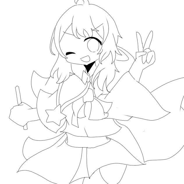 ももちゃん✨（線画）