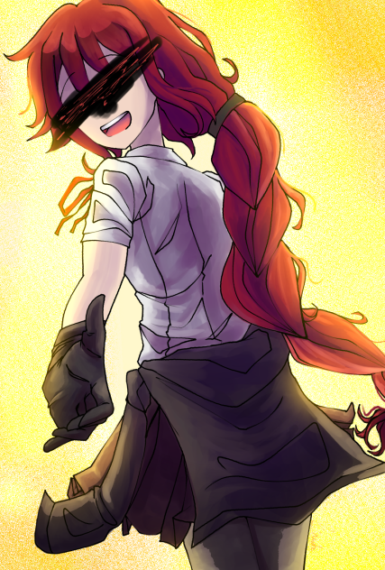 A girl with many friends.