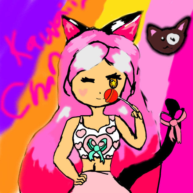 I drew a wierd kawaii chan lol - ibisPaint