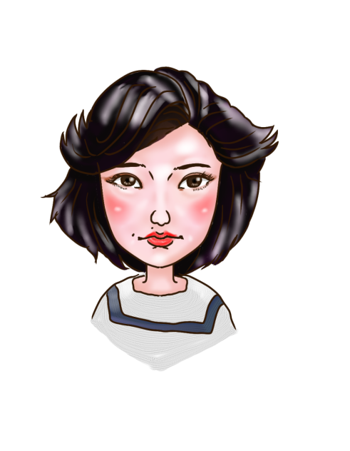 似顔絵　山口百恵