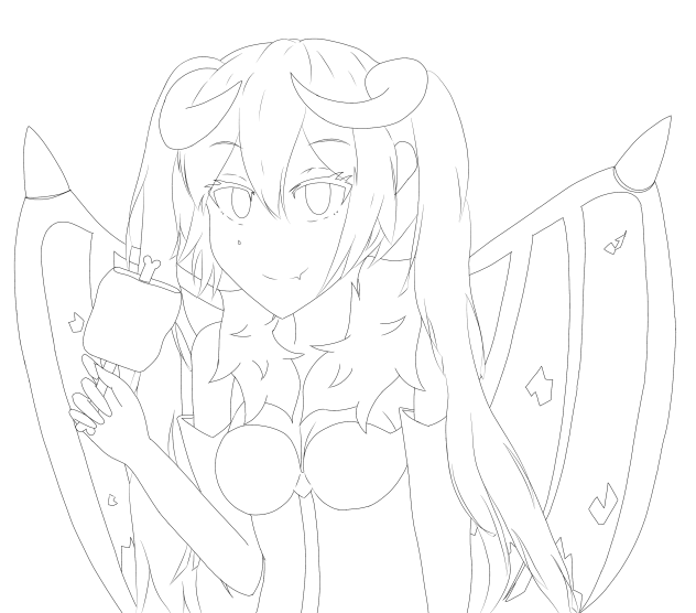 It's a  Dragon Party  線画