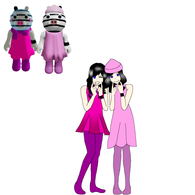 twins(piggy) as humans!