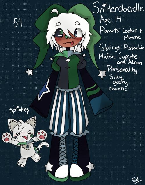 SNIKEROODLE & SPRINKLES CHARACTER SHEET