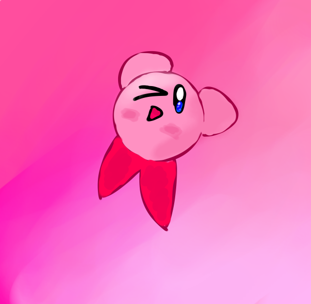 Kirby but I drew him properly