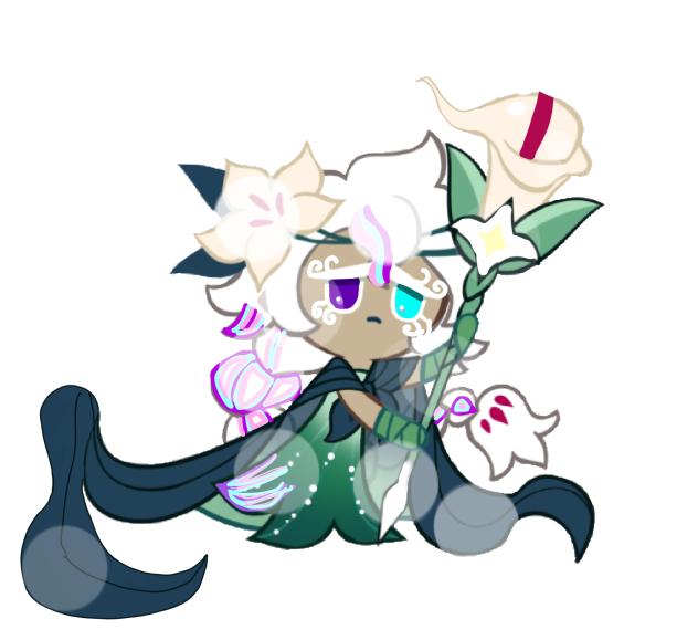 Awakened white lily in mah style