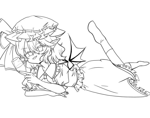 レミリア・スカーレット線画！