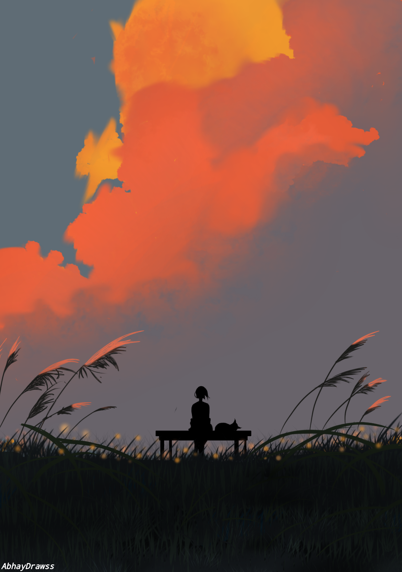 sunset landscape - ibisPaint