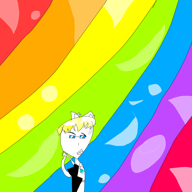 Me Justin in rainbows