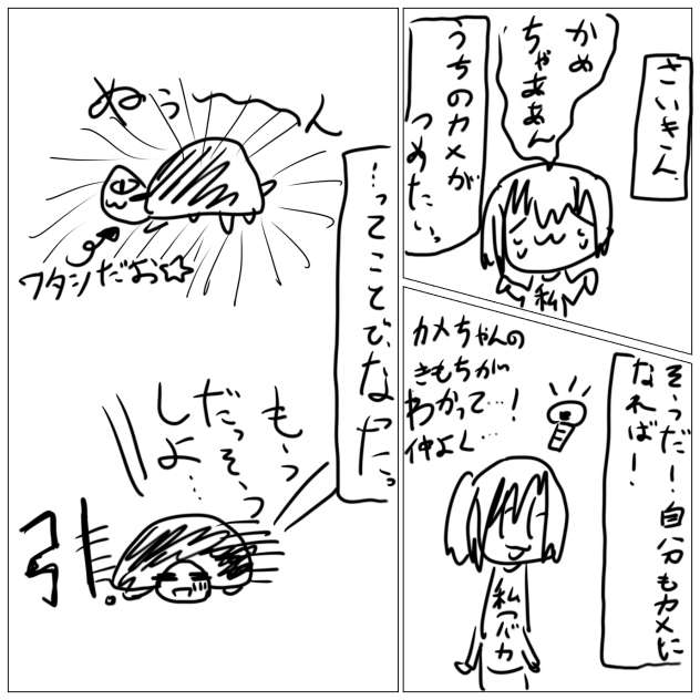 亀になった哀れな少女