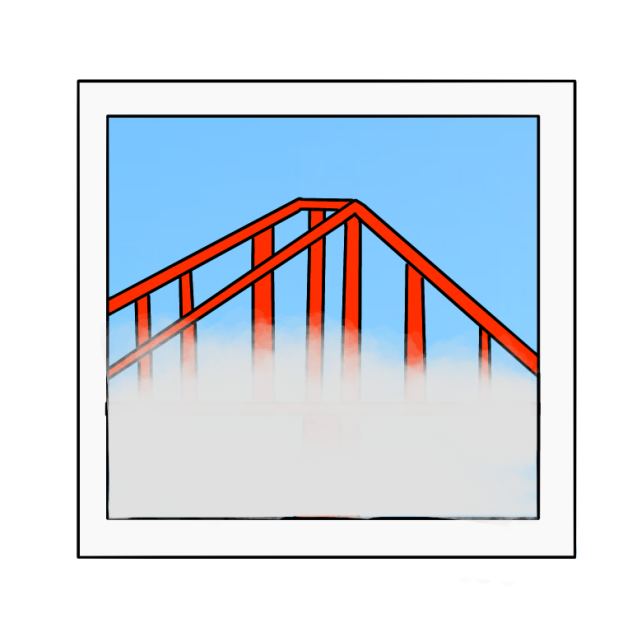 霧に囲まれた橋🌁emoji