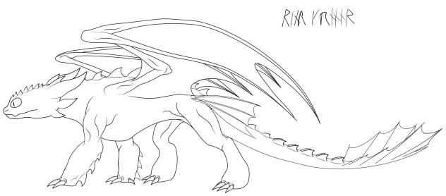 Night Fury Template - trace or colour