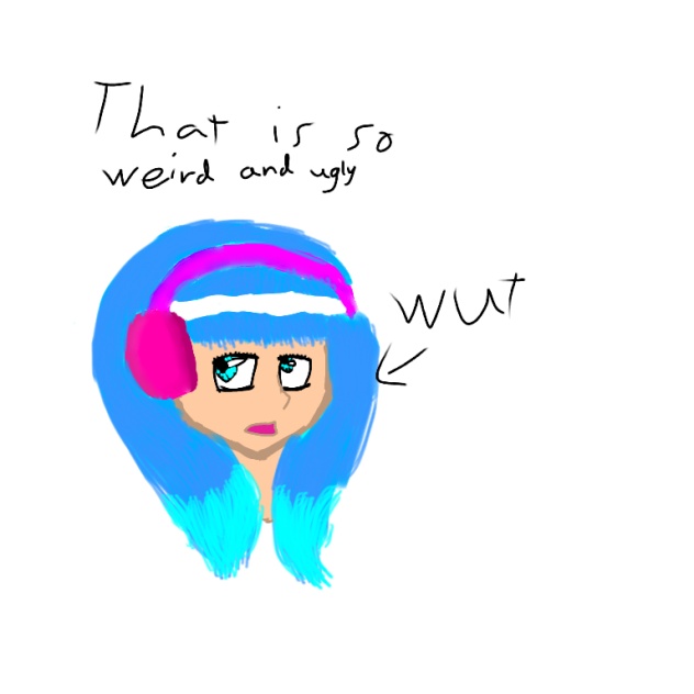 weird looking anime girl - ibisPaint