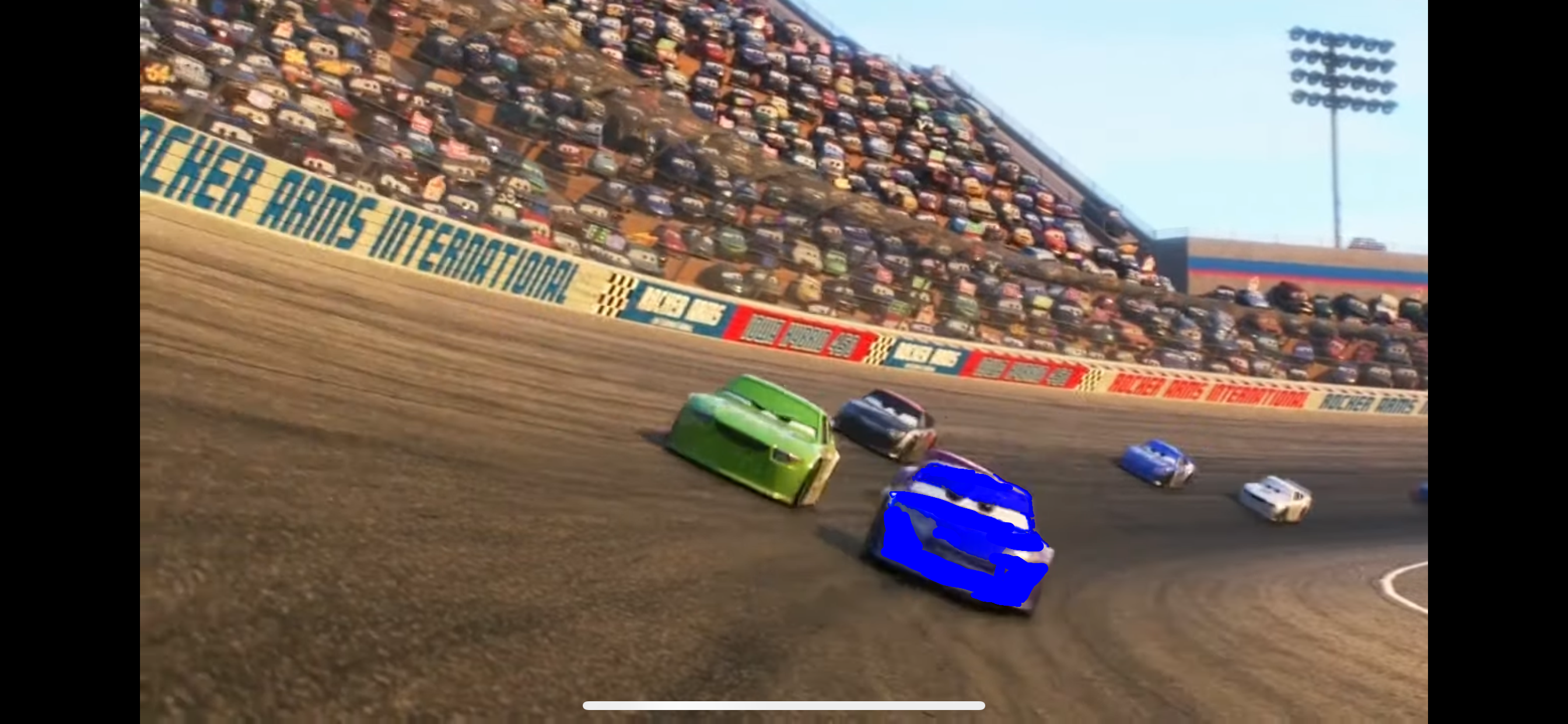 Final lap of a piston cup race - ibisPaint