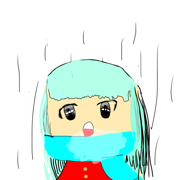 冬の中の女の子